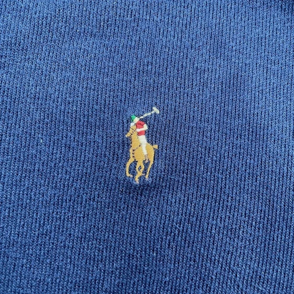 Polo Ralph Lauren Estate Rib Quarter Zip Pullover Mens L Navy Cotton